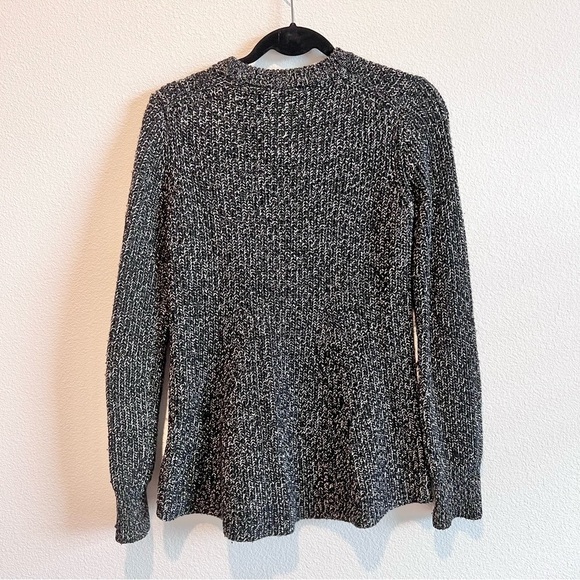 Athleta Sierra Crewneck Sweater XS Black Marl Relaxed Wool Blend - Picture 8 of 8